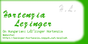 hortenzia lezinger business card